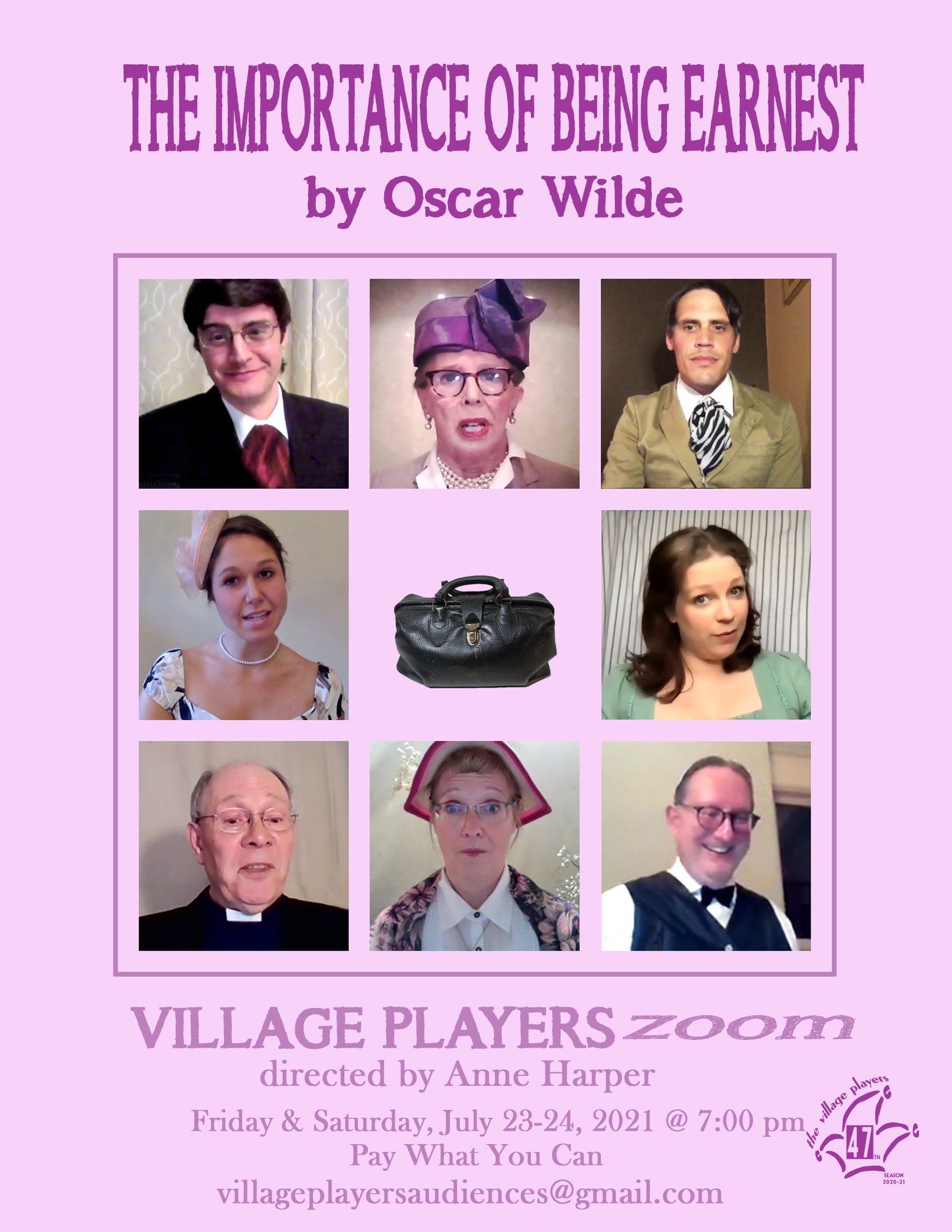 "Village Players" "Bloor West Village Players" "Village Playhouse" "Runnymede theatre" theatre theater "community theatre" "Oscar Wilde" "Importance of Being Earnest" Zoom