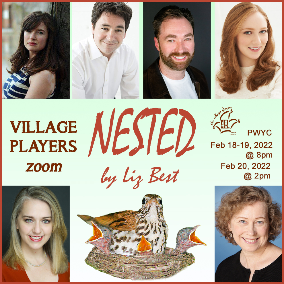 "Village Players" "Bloor West Village Players" "Village Playhouse" "Runnymede theatre" theatre theater Nested "Liz Best" zoom "Alex Saul" "Jen Monteith" "Carol McLennan" "Céline Gunton" "Alex Stamp" "Daryl Ledwon"
