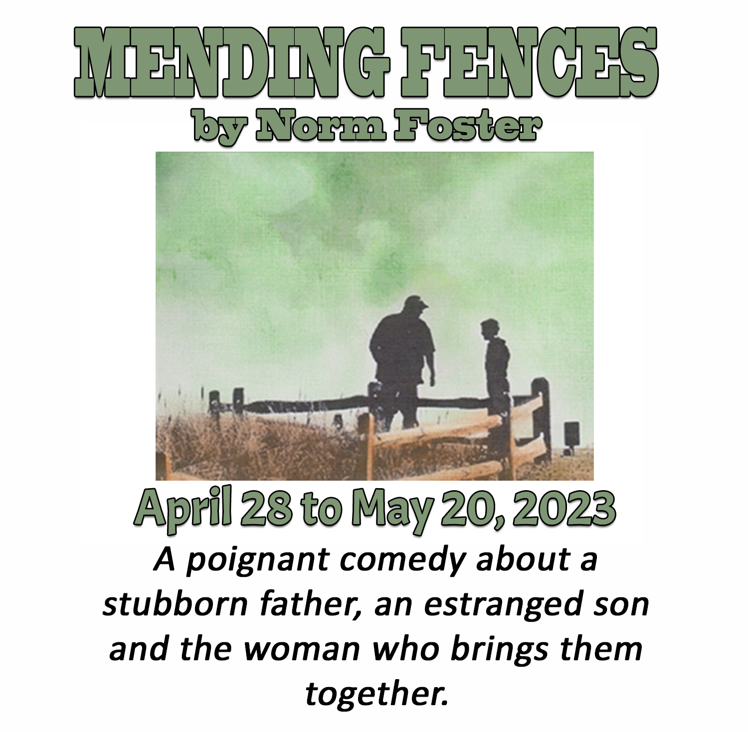 "village playhouse toronto" “village playhouse” "village players" "bloor west" theatre theater Runnymede “Mending Fences” “Norm Foster” “Nicole Arends”