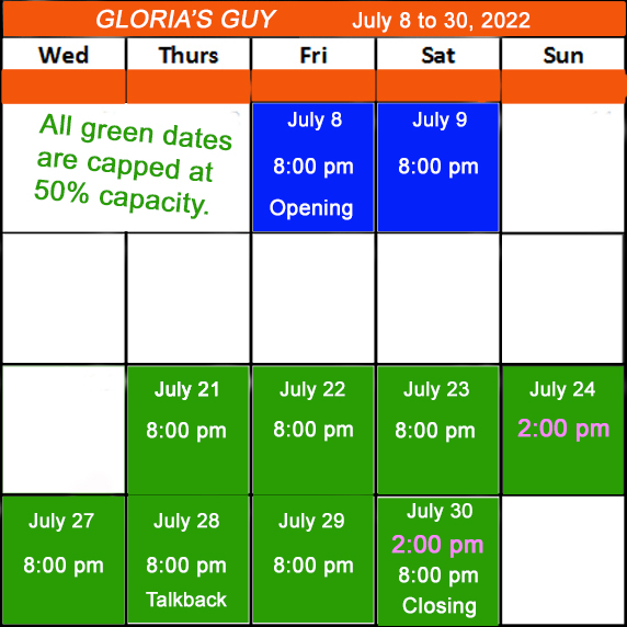 "Village Players" "Bloor West Village Players" "Village Playhouse" "Runnymede theatre" theatre theater "community theatre" "Gloria's Guy" "Joan Burrows" "Meg Gibson" "JeN Hashimoto" "Natalie Stephenson" "Maria Michelli" "Drea Burck" "Daryl Ledwon" "Paula Wilkie" dates