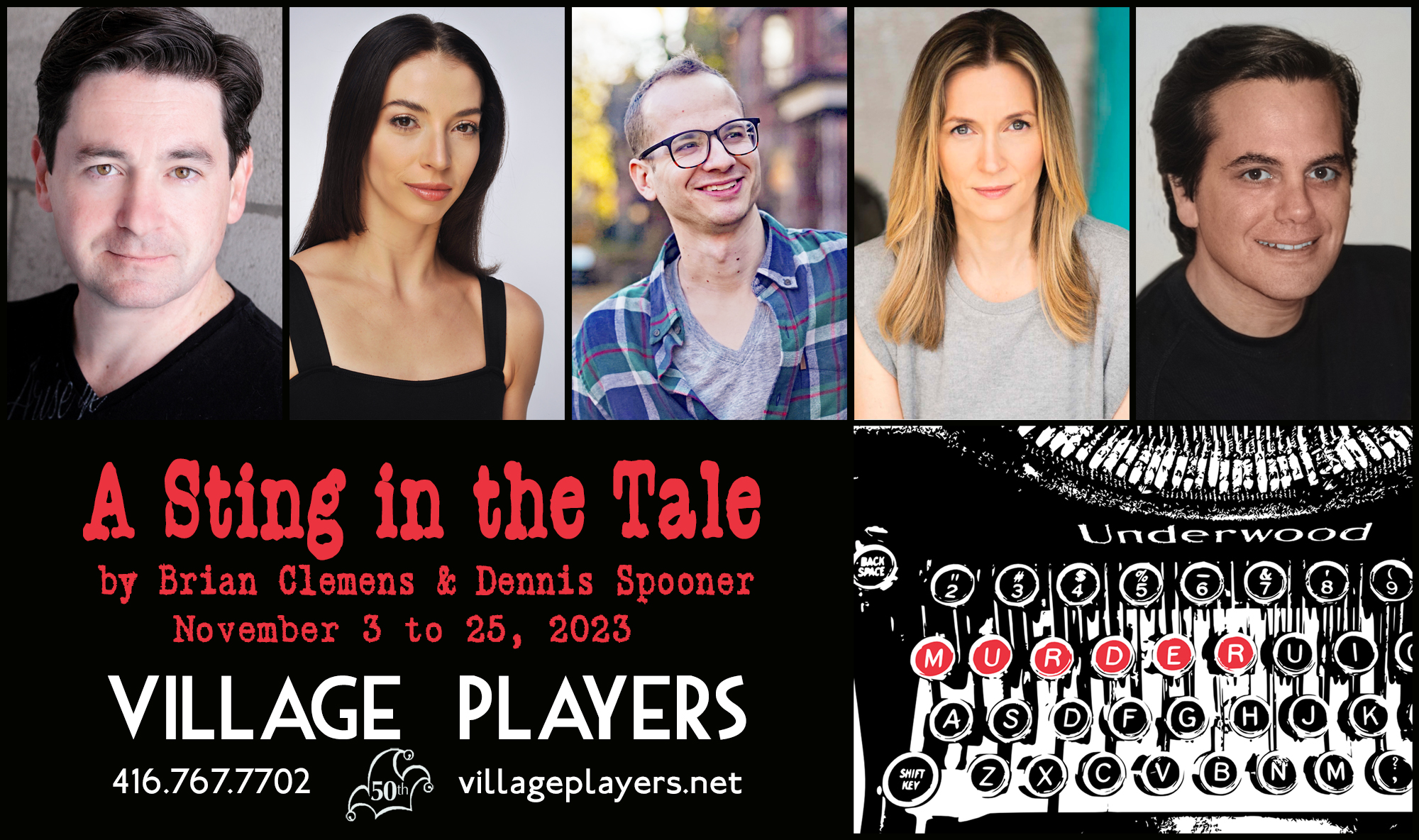 "Village Players" "Bloor West Village Players" "Village Playhouse" "Runnymede theatre" theatre theater "community theatre" "2023-24" “Sting in the Tale” “Brian Clemens” "Katherine Bignell-Jones" “Richard Hoffman” “Nigel Forbes” “Daryl Ledwon” “Max Goodman“ “Ann Forbes” “Sue Marenick“ “Jill Prentice” “Eli-Bella Wood“ “Christopher Bugg” “Detective Inspector Berry“